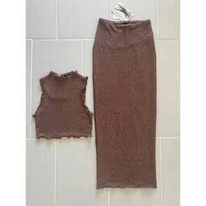 NAKED WARDROBE 2 PIECE SKIRT SET NWT M/L
